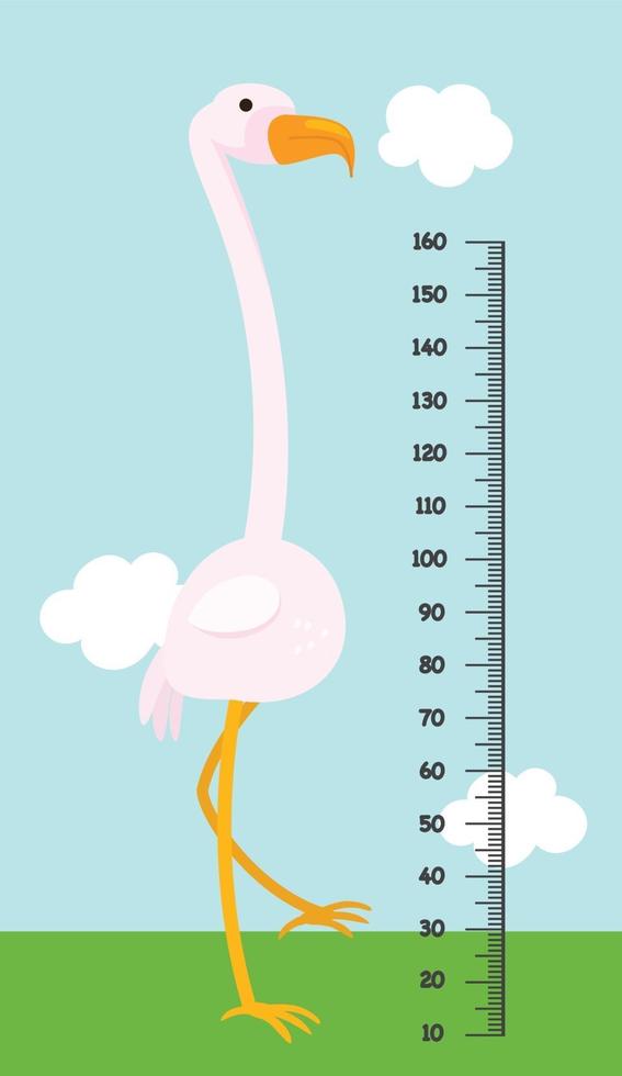 Meter wall with egret.illustration. vector