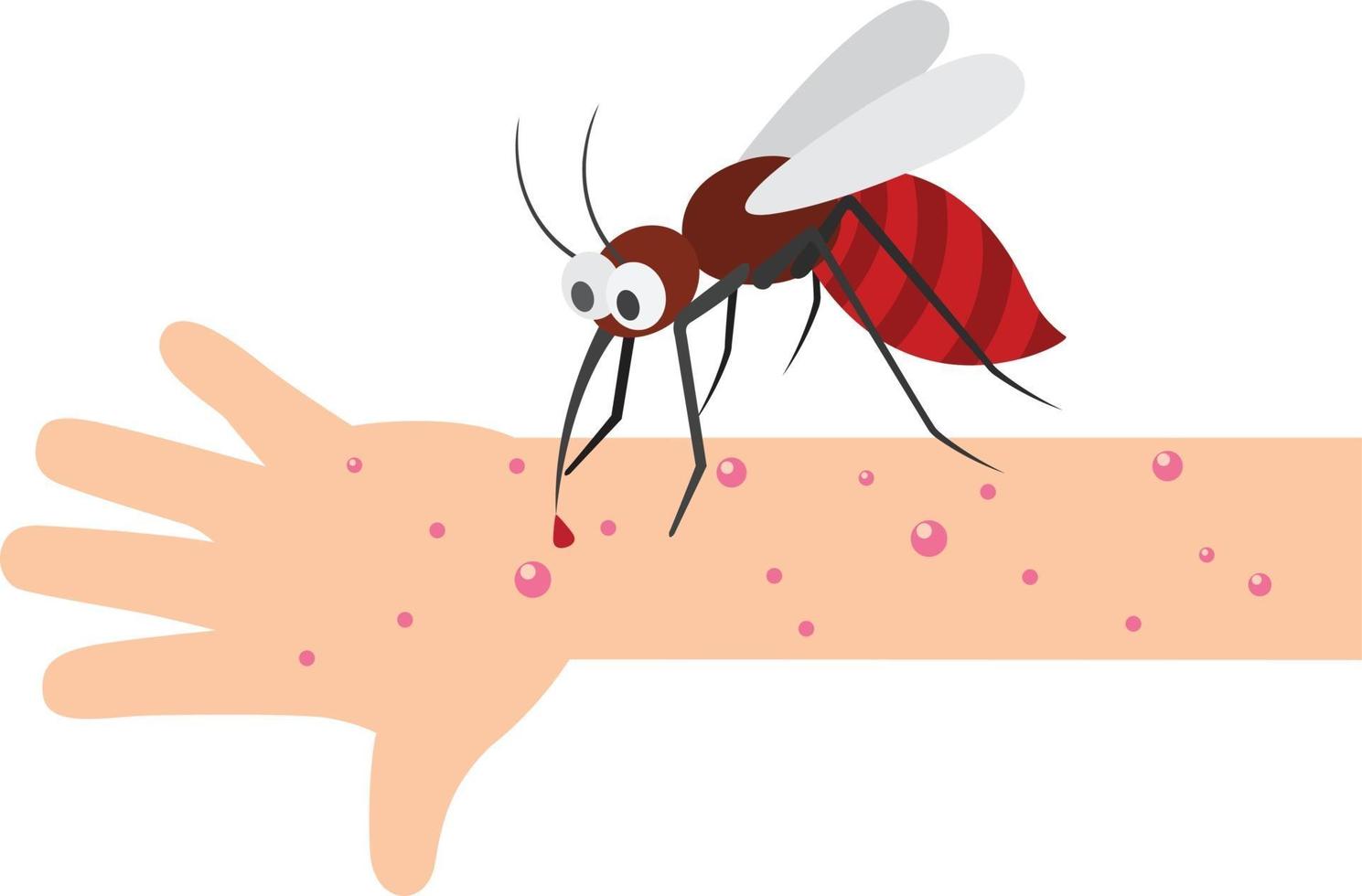 Mosquito bite. illustration. vector