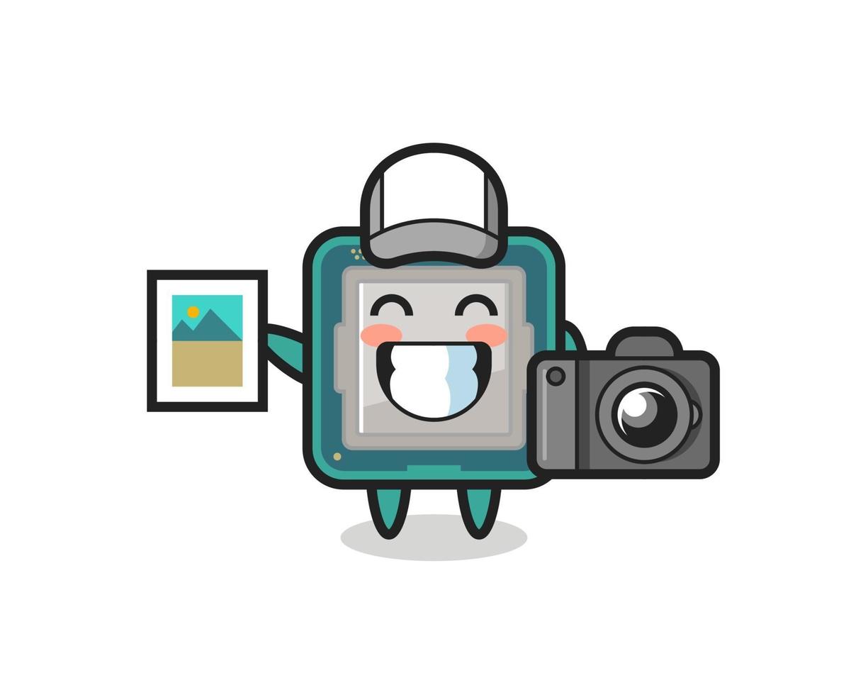 Character Illustration of processor as a photographer vector