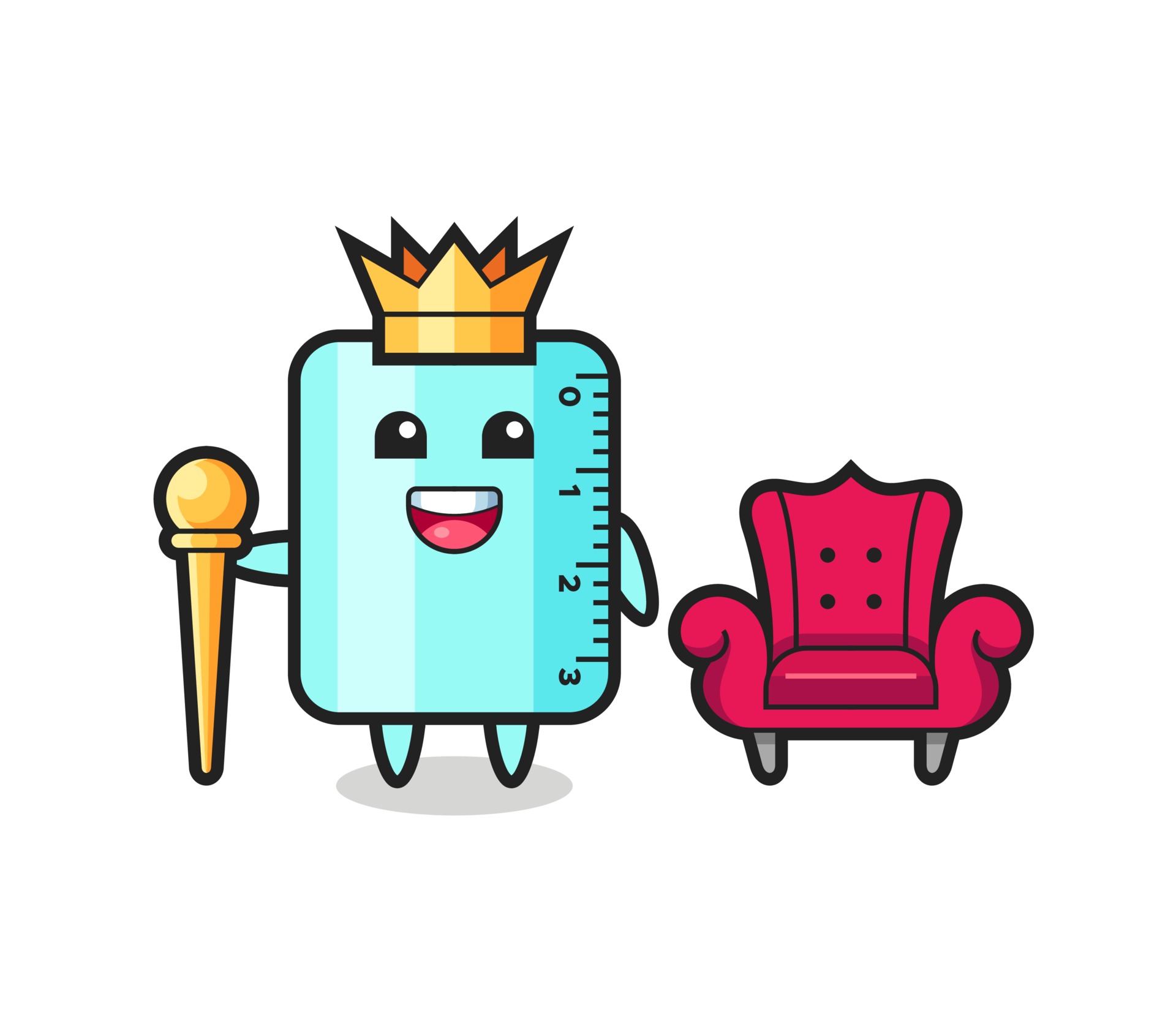 Mascot cartoon of ruler as a king 3239750 Vector Art at Vecteezy