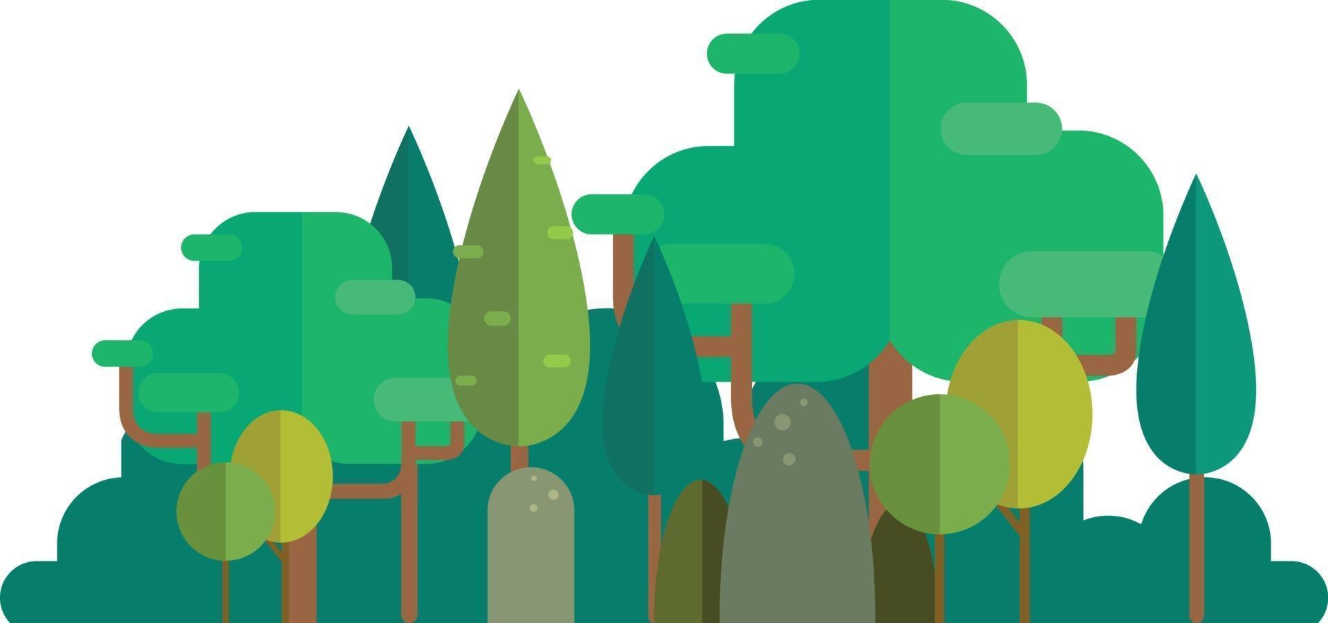 Ilustración de vector de bosque