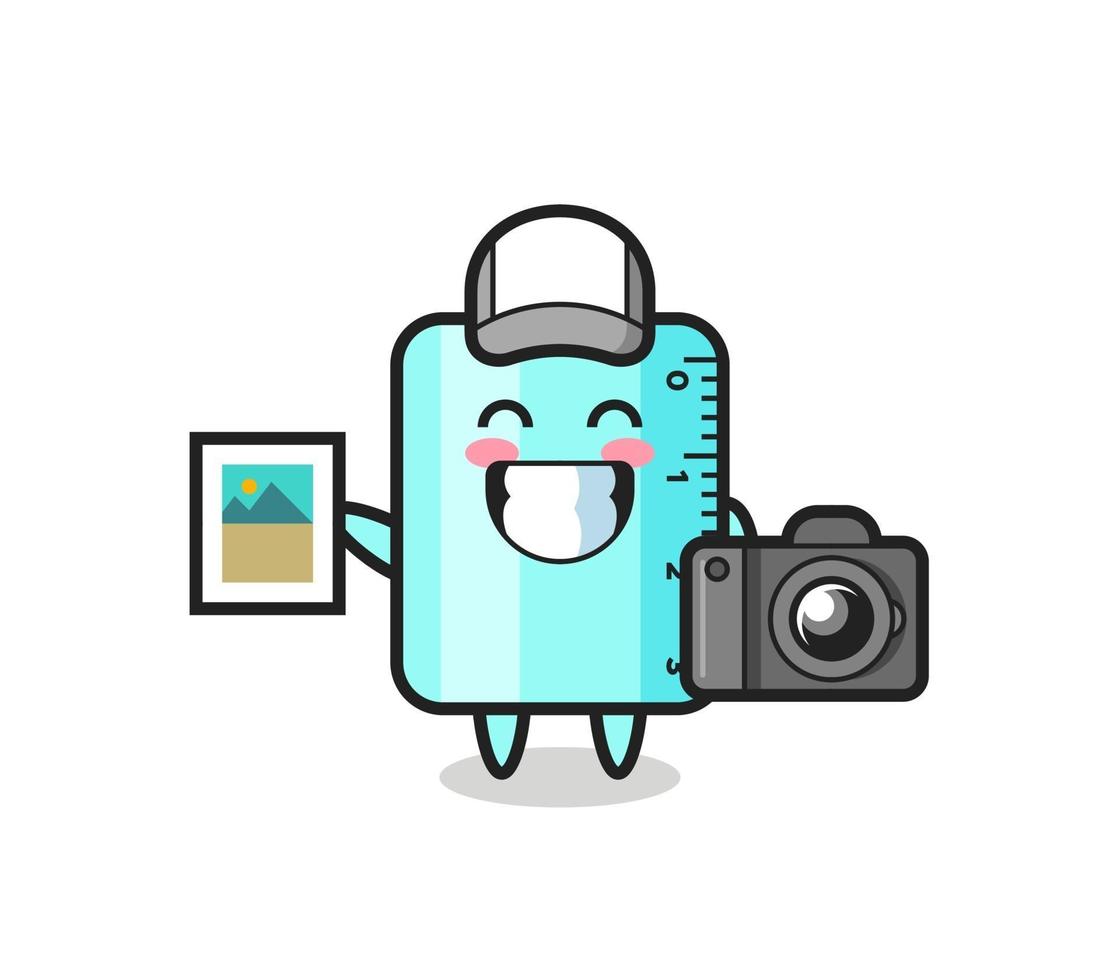 Character Illustration of ruler as a photographer vector