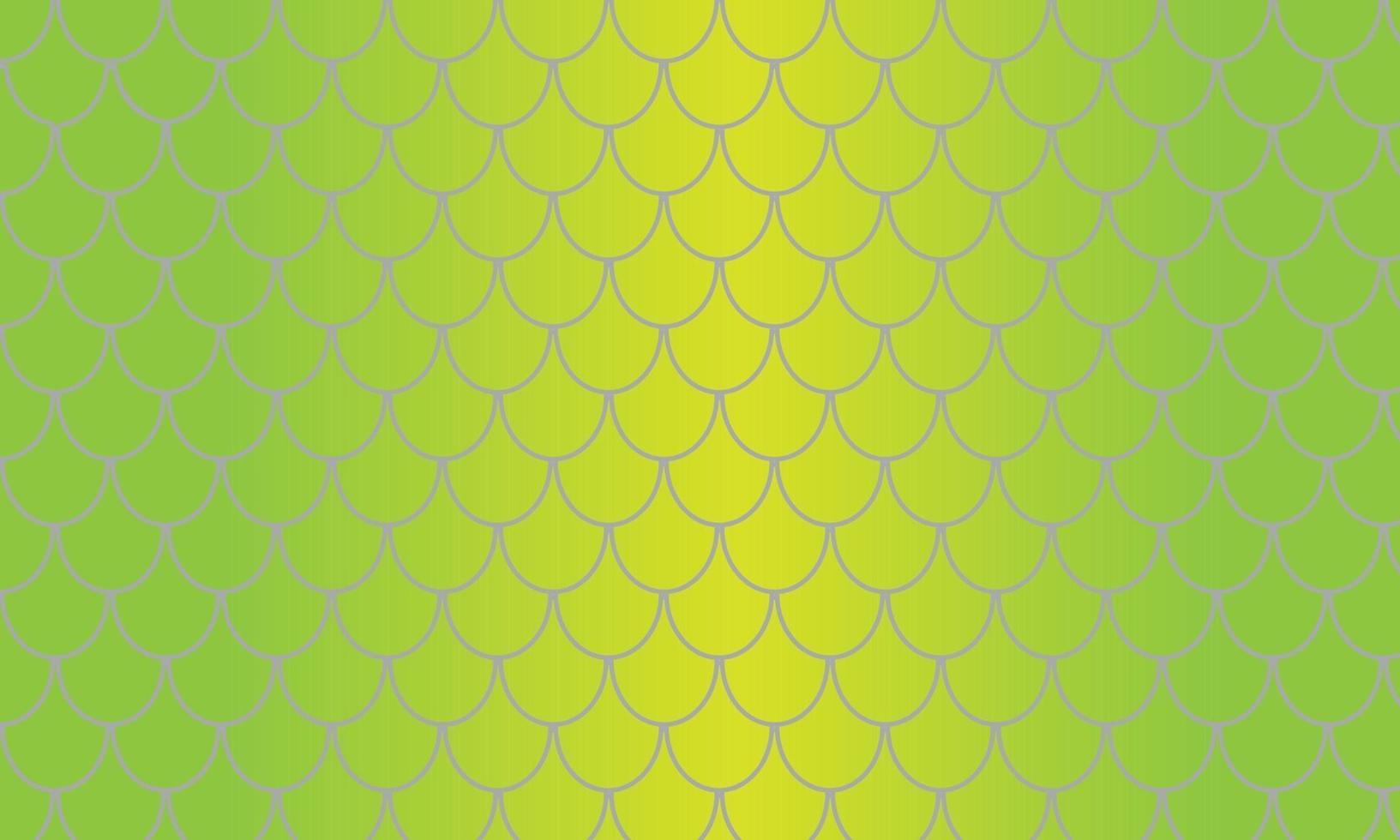 fish scales, seamless pattern with green and yellow scales vector