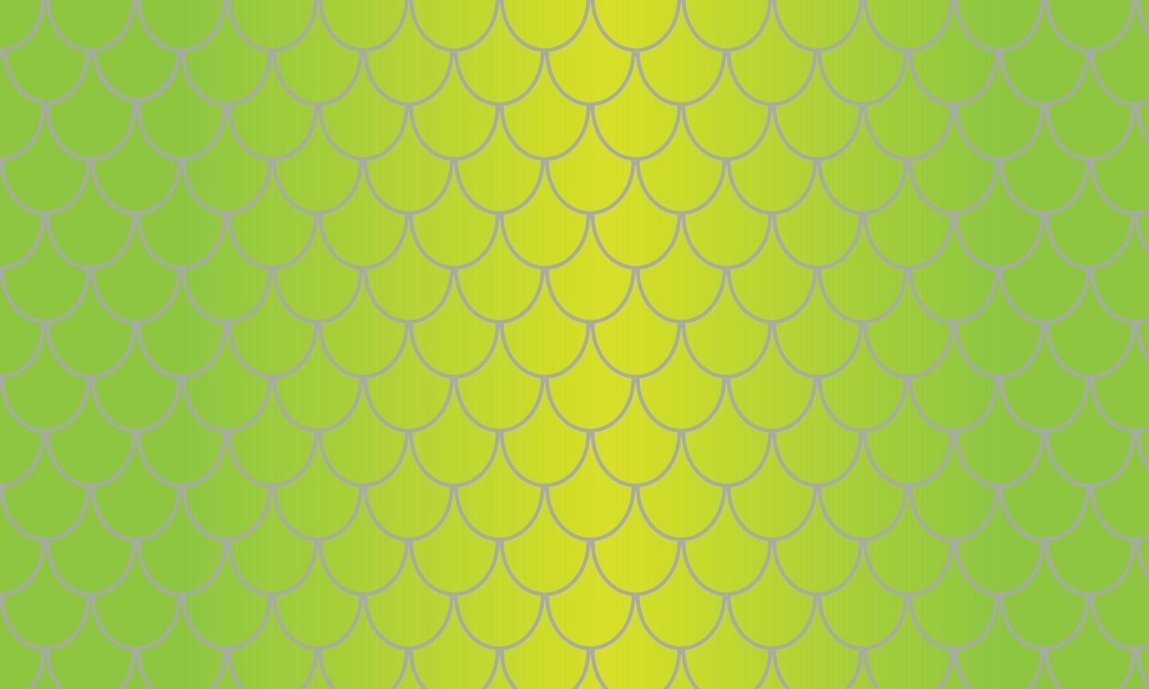 fish scales, seamless pattern with green and yellow scales vector