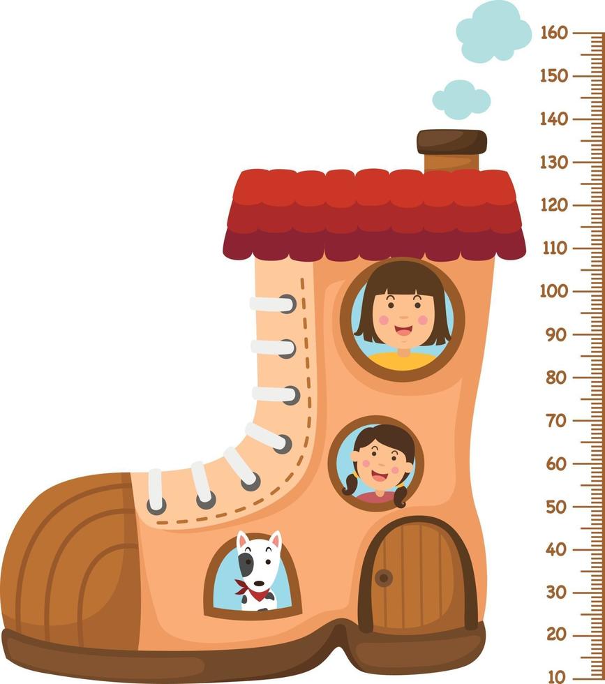 Meter wall with boot house.vector illustration vector