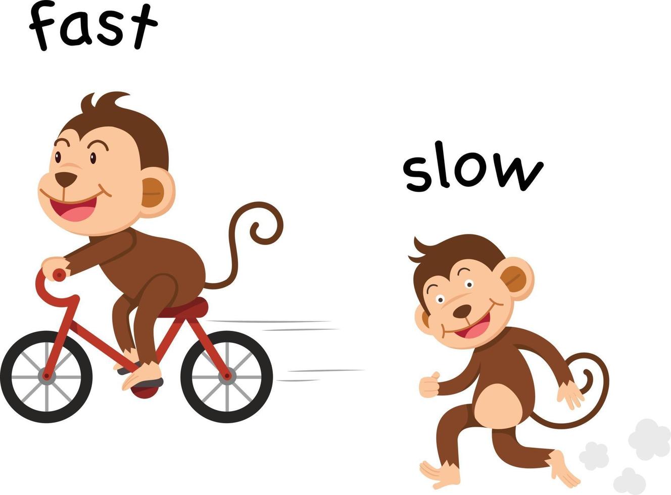 opposite-fast-and-slow-vector-illustration-3240080-vector-art-at-vecteezy