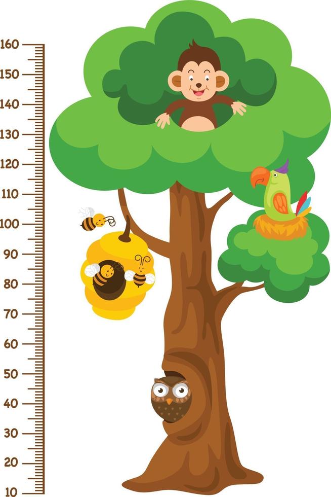 Meter wall with tree.vector illustration vector