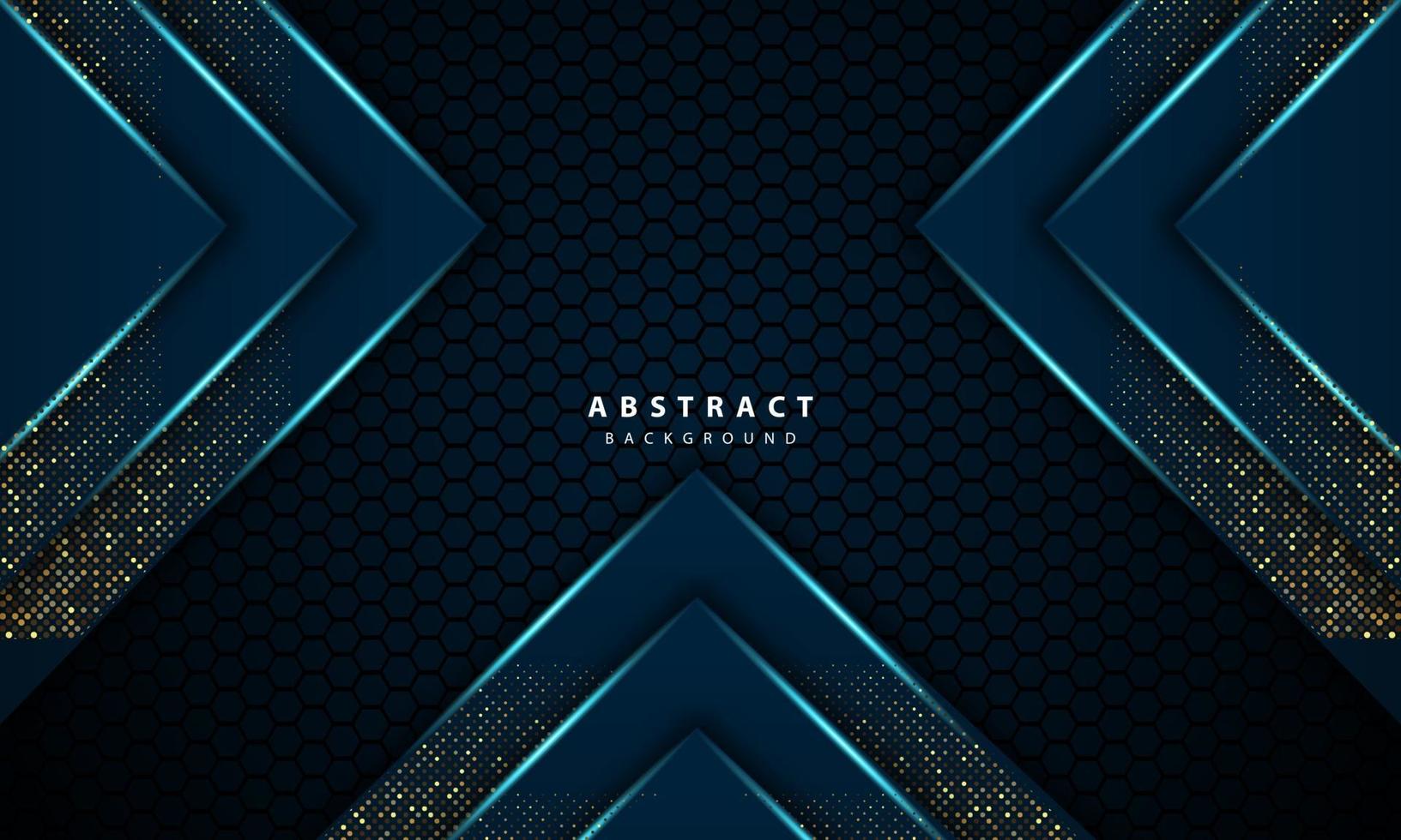 3d abstract light blue hexagon vector luxury background