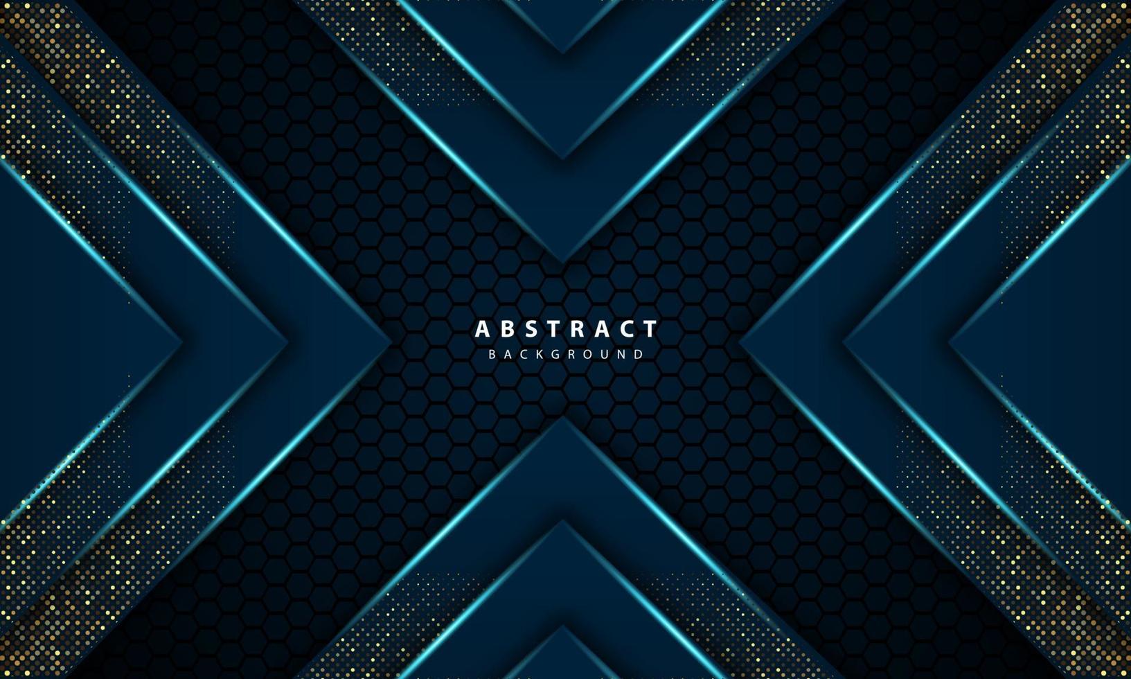 3d abstract light blue hexagon vector luxury background