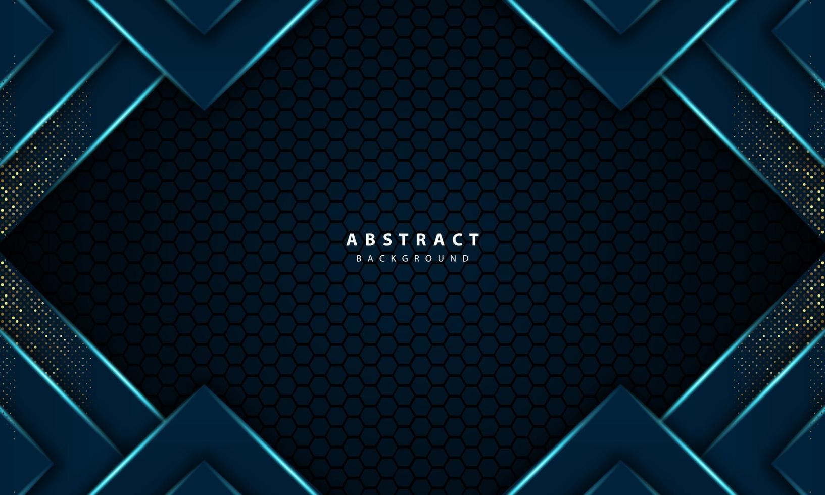3d abstract light blue hexagon vector luxury background