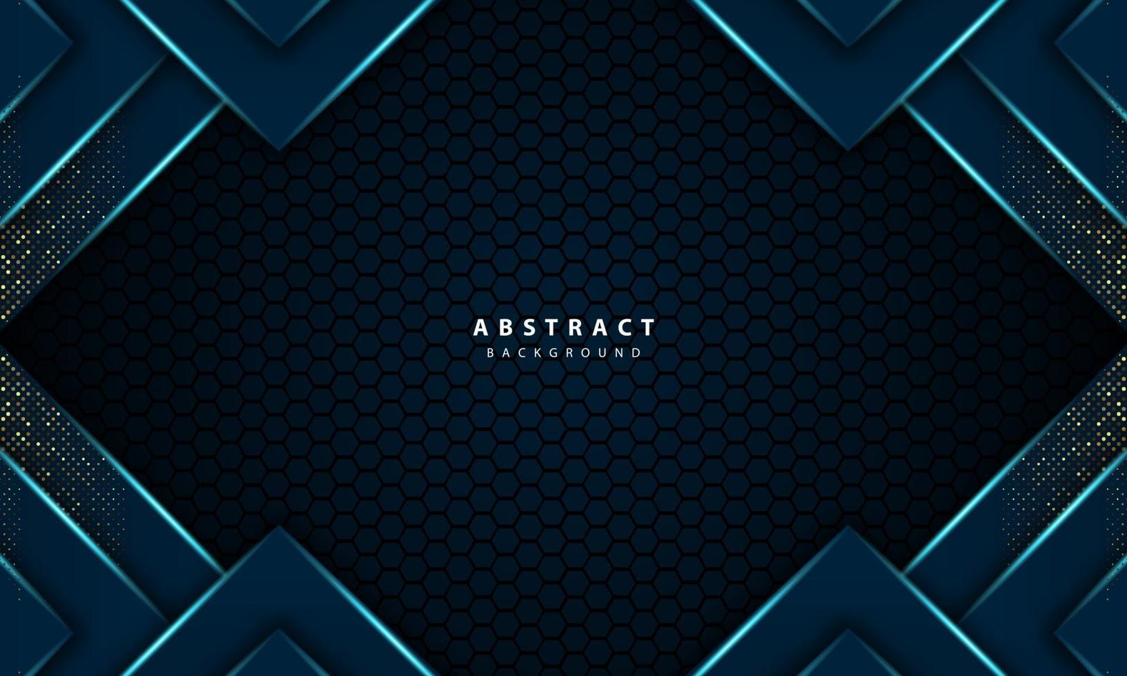 3d abstract light blue hexagon vector luxury background