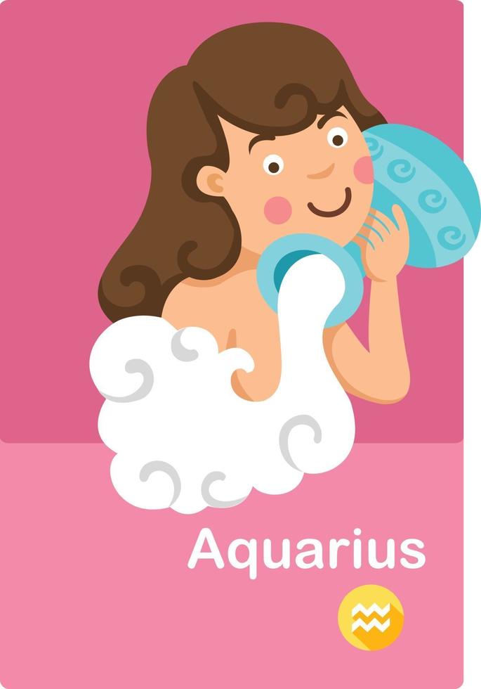 Illustration of isolated aquarius vector. zodiac signs vector