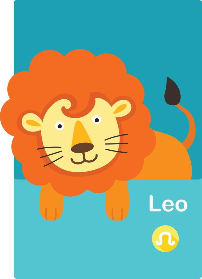 Illustration of isolated leo vector. zodiac signs vector