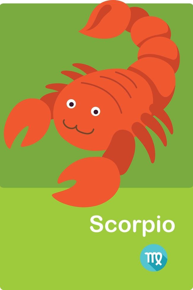 Illustration of isolated scorpio vector. zodiac signs vector