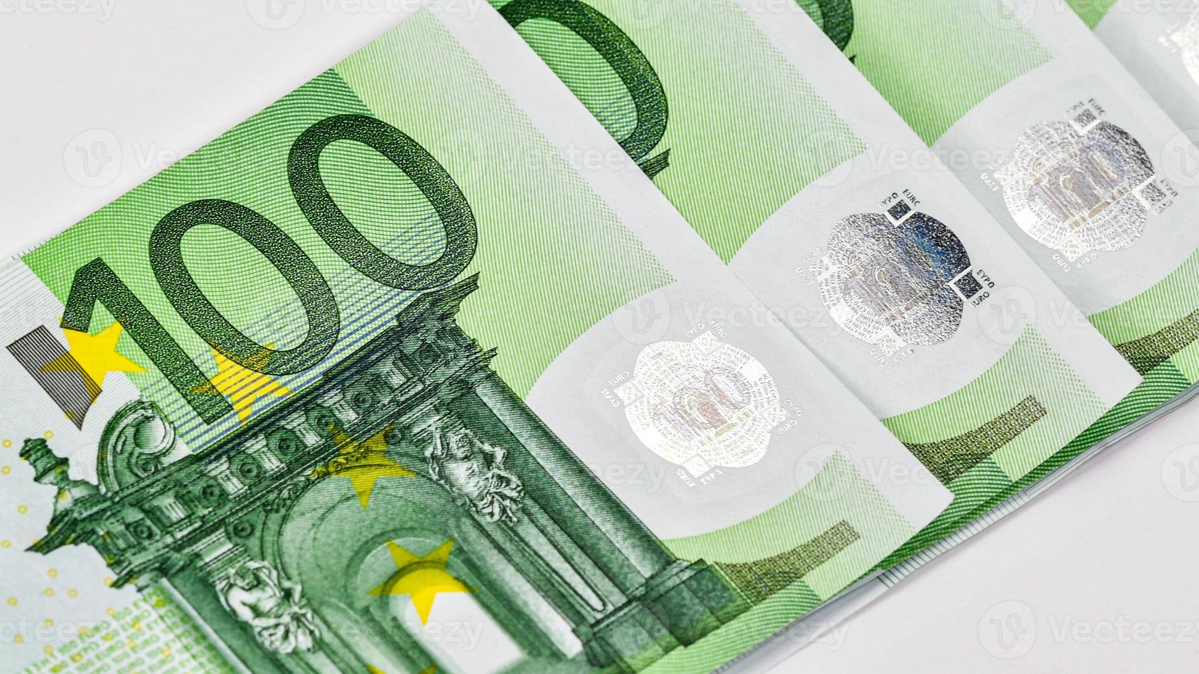detail of a 100 euro banknote photo