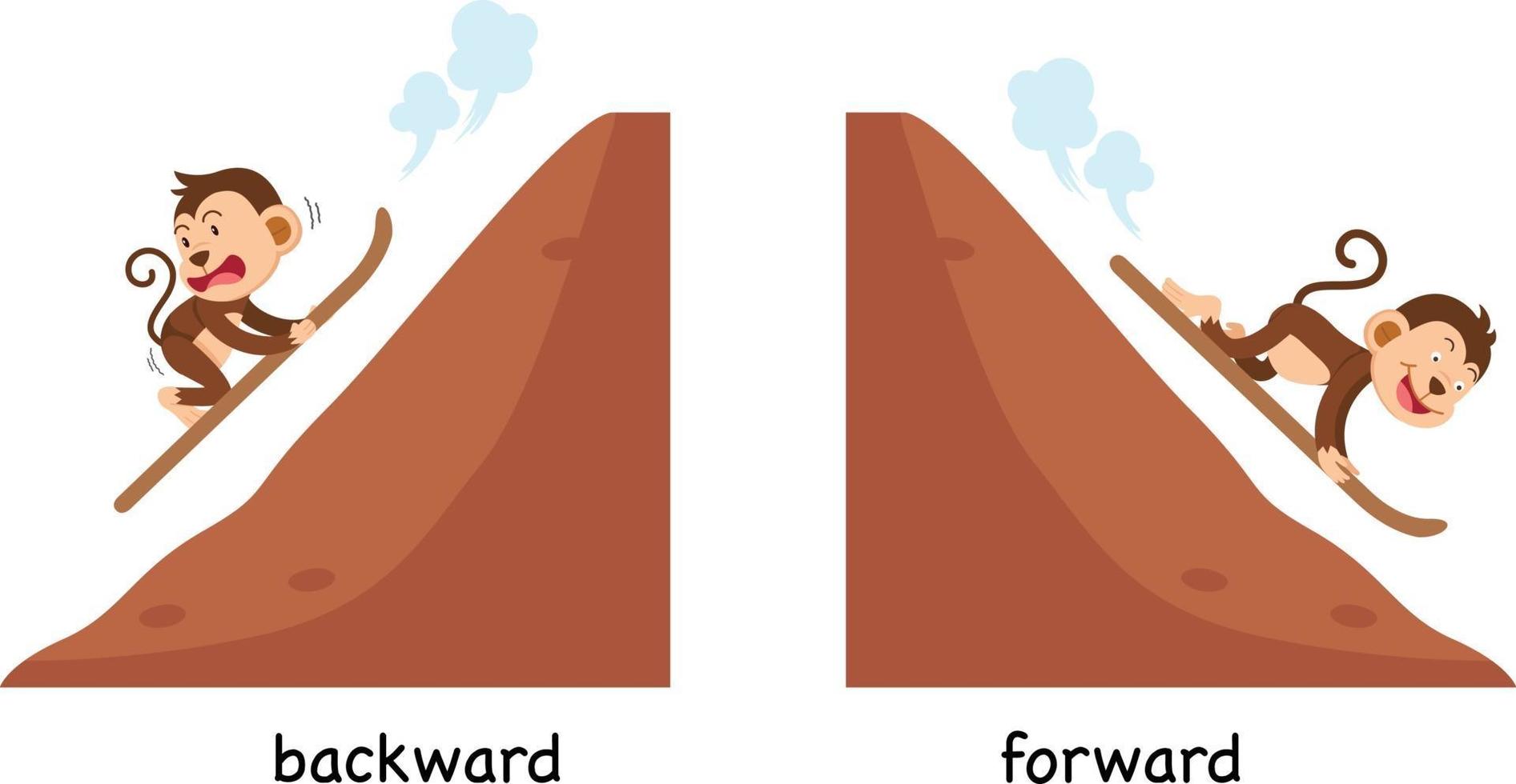 Opposite backward and forward vector illustration