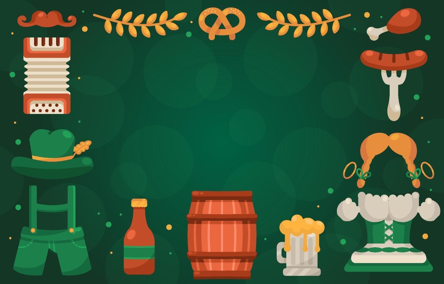 fondo de elementos de oktoberfest vector