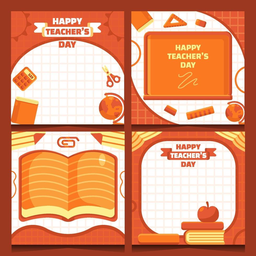 Social Media post of Teachers Day vector