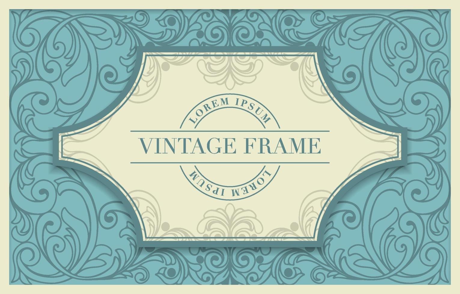 marco ornamental vintage vector