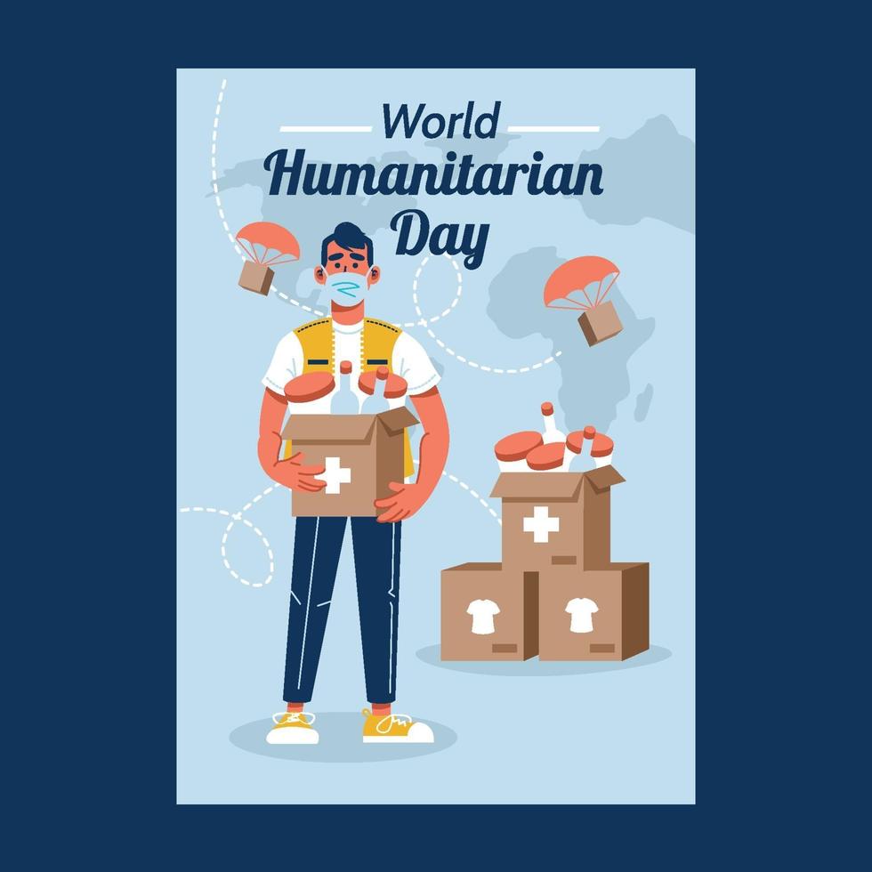 World Humanitarian Day Poster vector