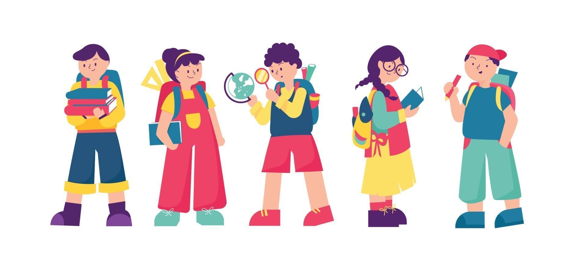 Students Going Back to School vector