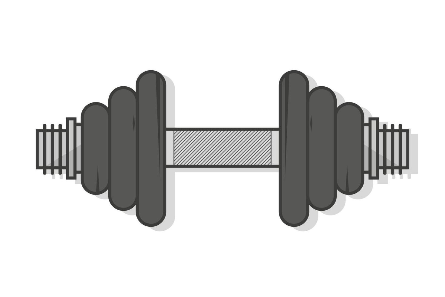 Dumbbell for gym. Vector illustration in flat design