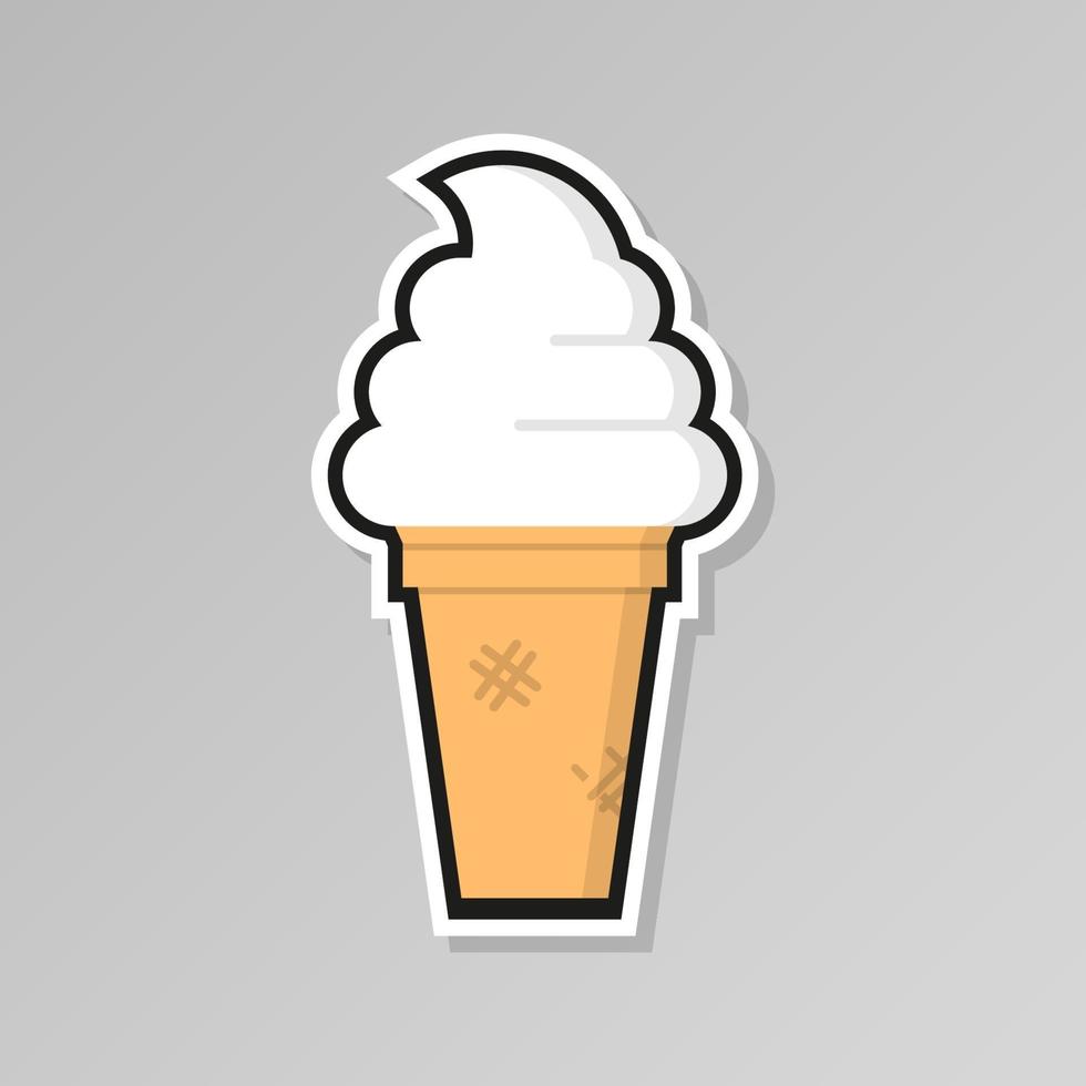 icono de helado. diseño de dibujos animados de ilustración vectorial vector