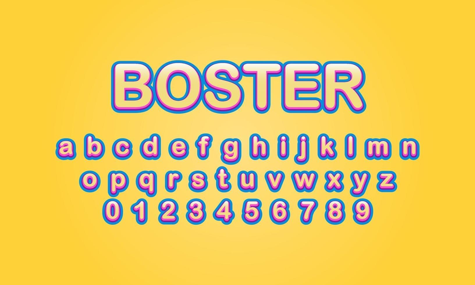 boster font alphabet vector