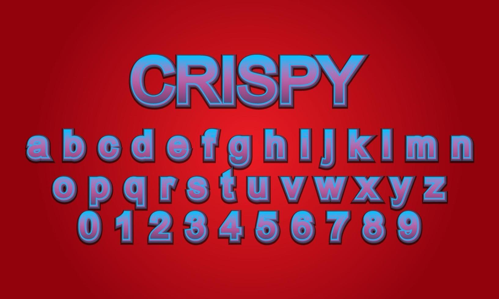 text effect crispy title style vector