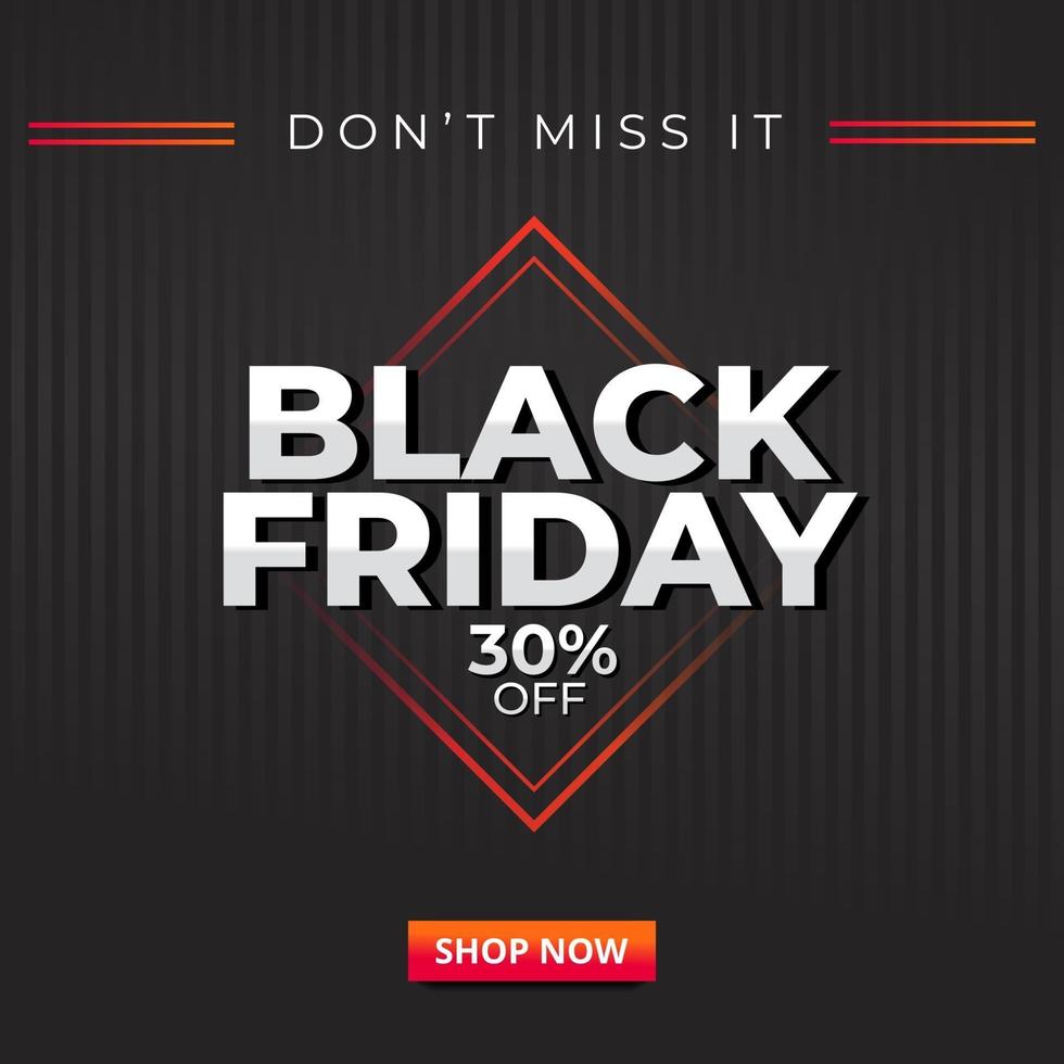 Black friday sale banner template vector