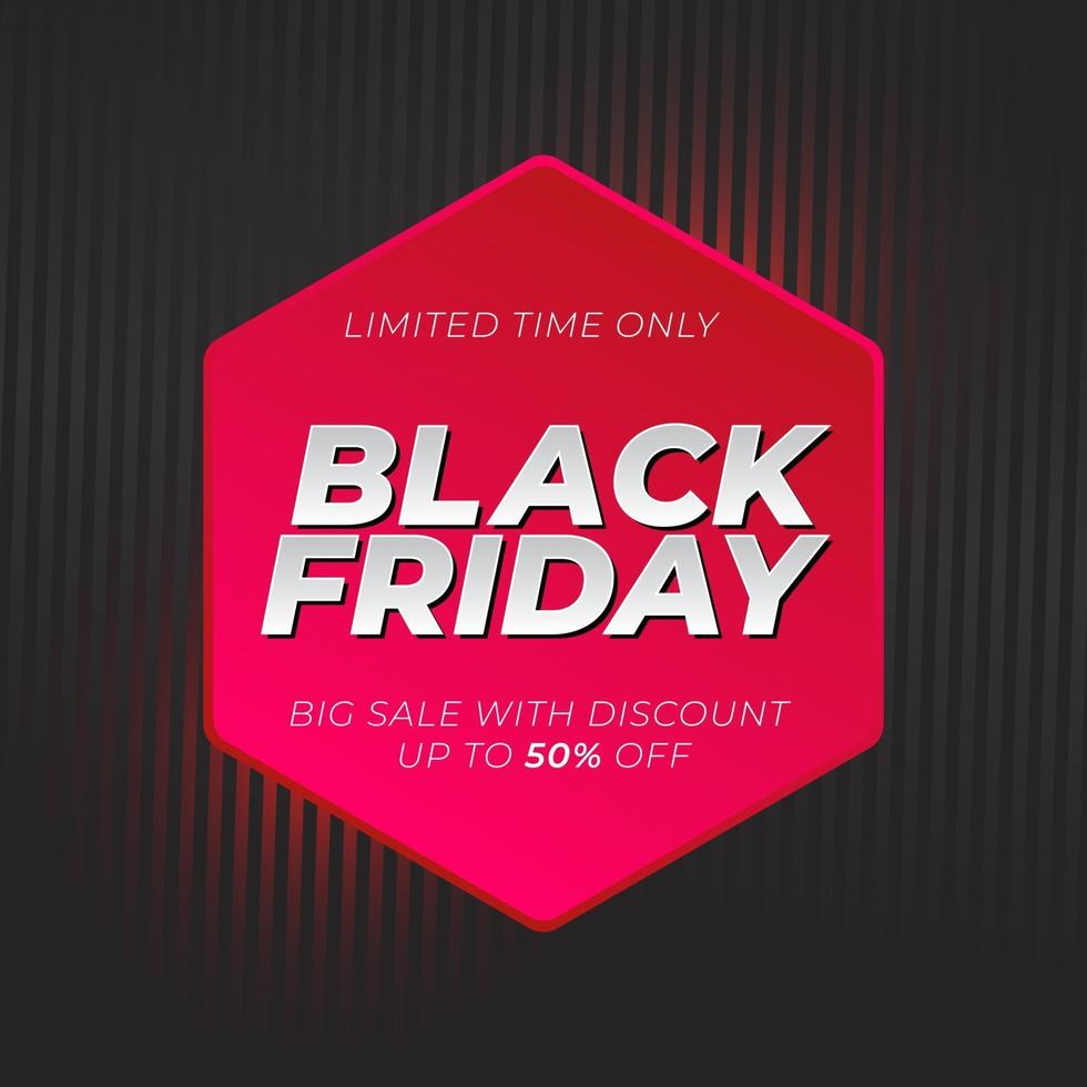 Black friday sale banner template vector
