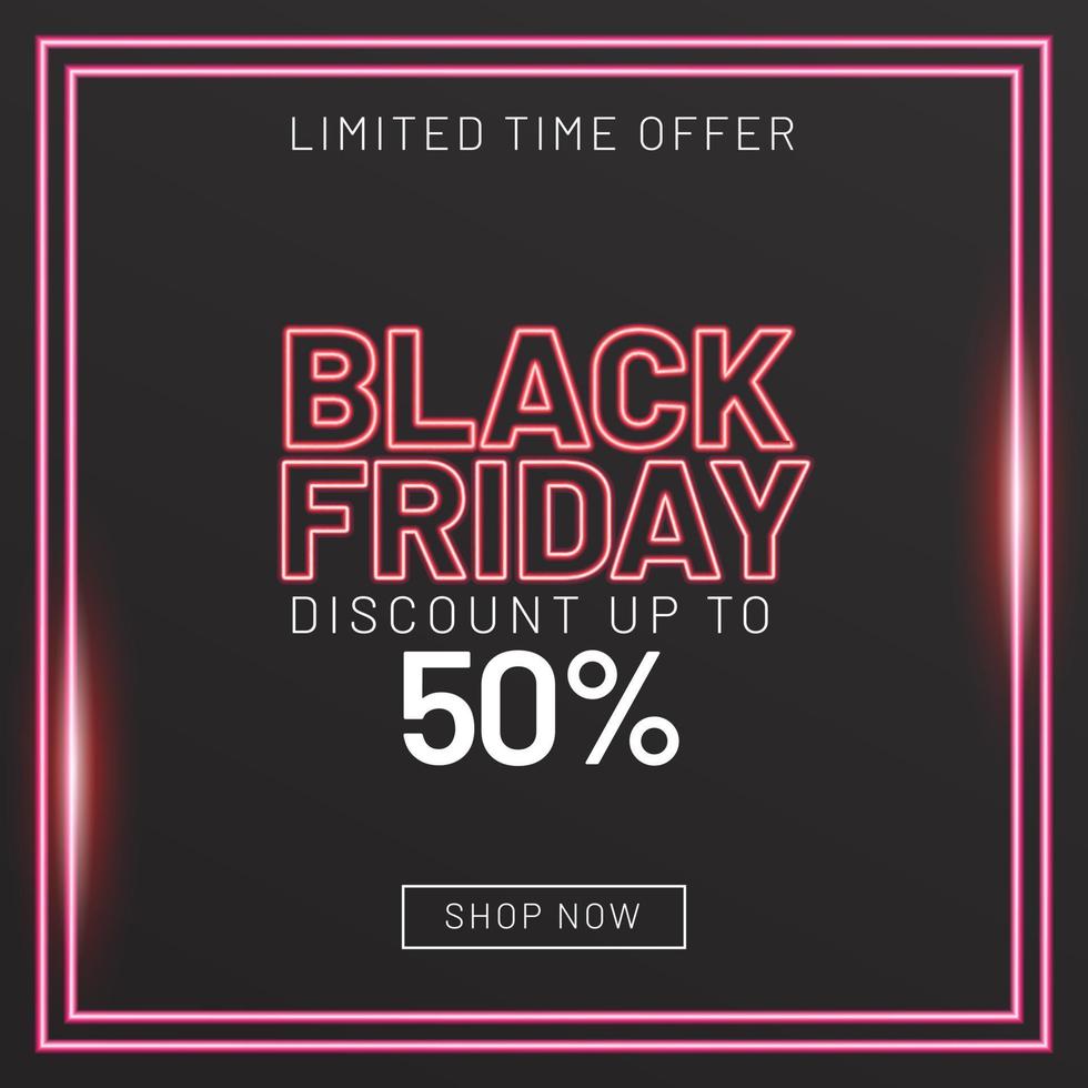 Black friday sale banner template vector