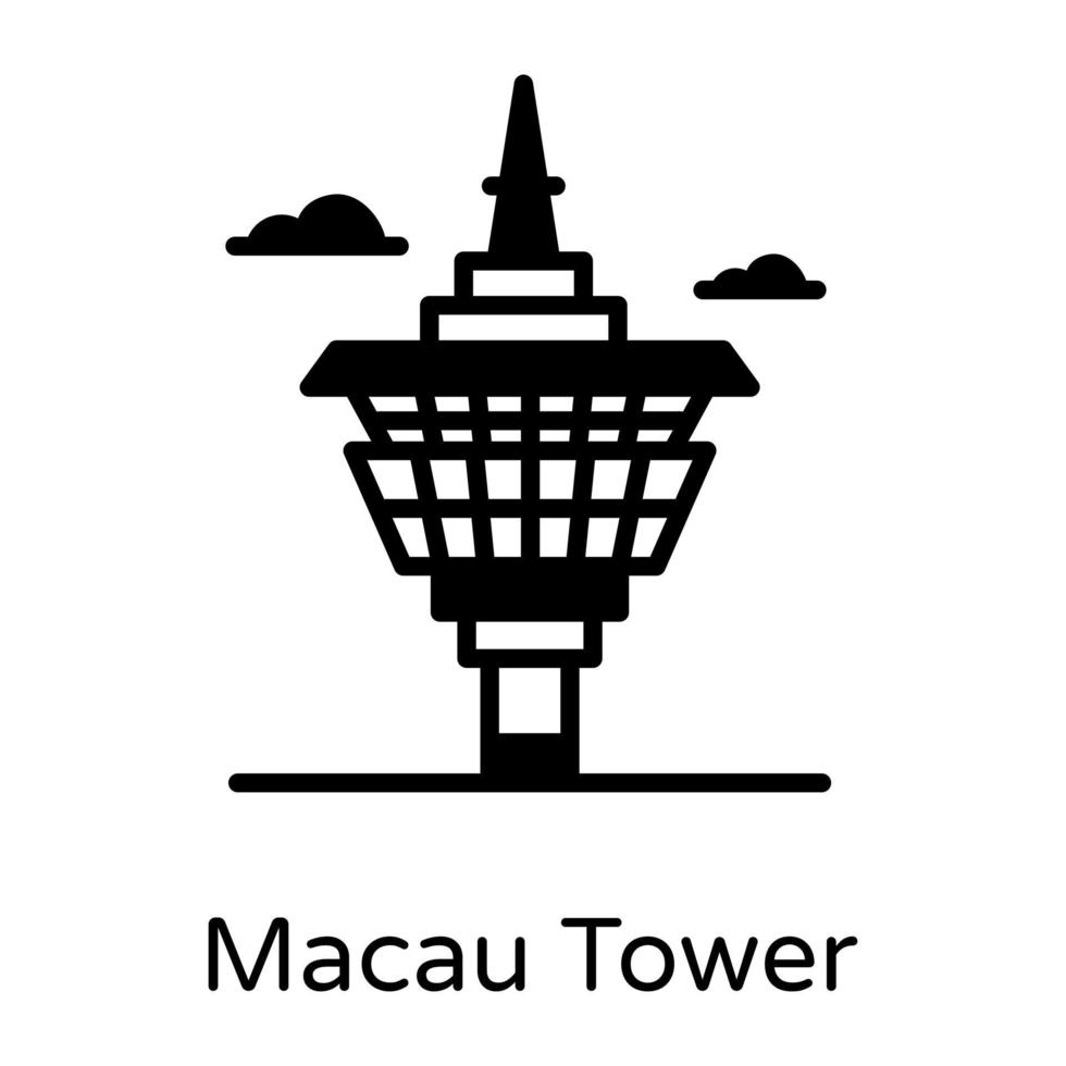 Macau Tower landmark vector