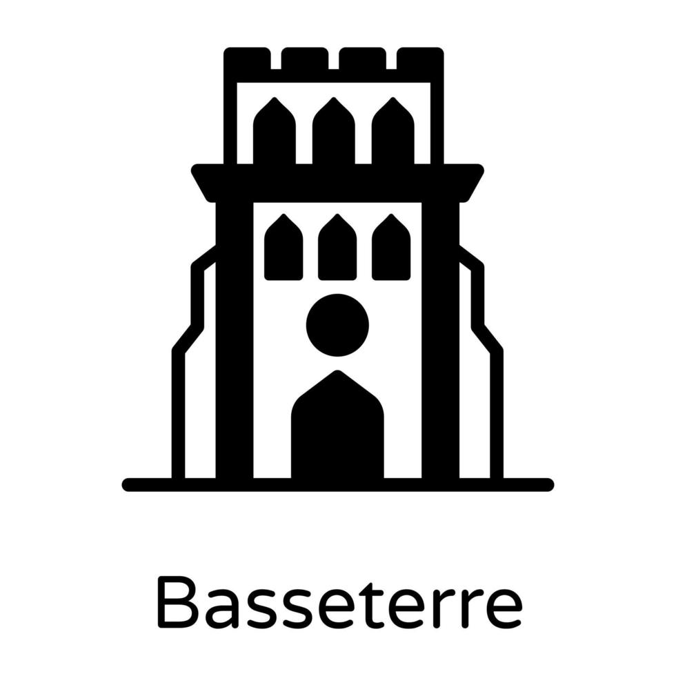 Basseterre and Monument vector