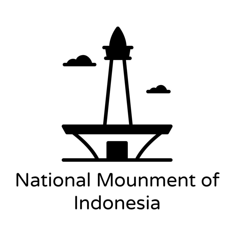 monumento nacional de indonesia vector