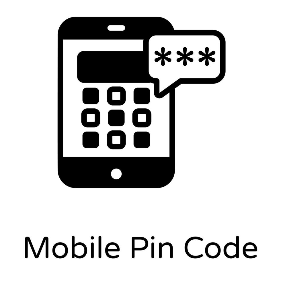 Mobile Pin Code vector