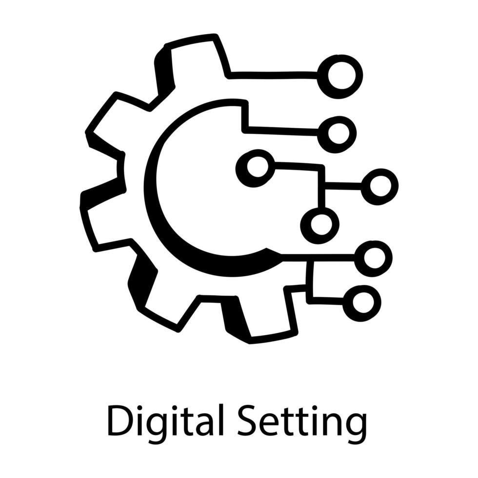 Digital Setting and development vector