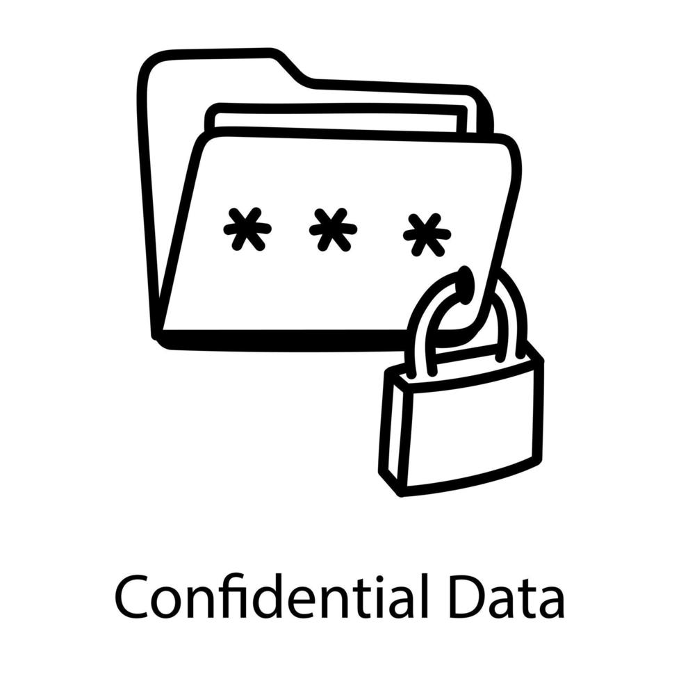 seguridad y datos confidenciales vector