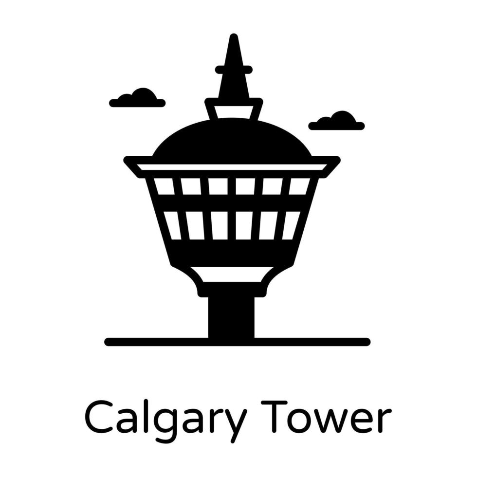 torre y monumento de calgary vector