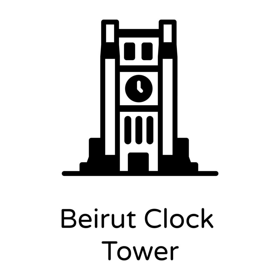 Beirut Clock Tower vector