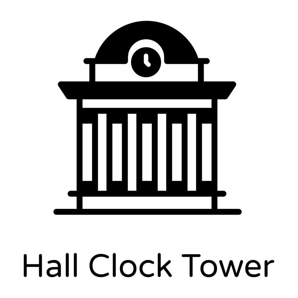 Hall Clock Tower vector