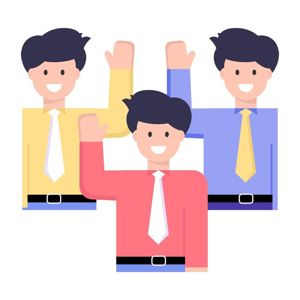 Employees  Team Growth vector