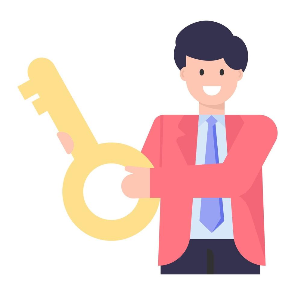 Key Person and Businessman vector