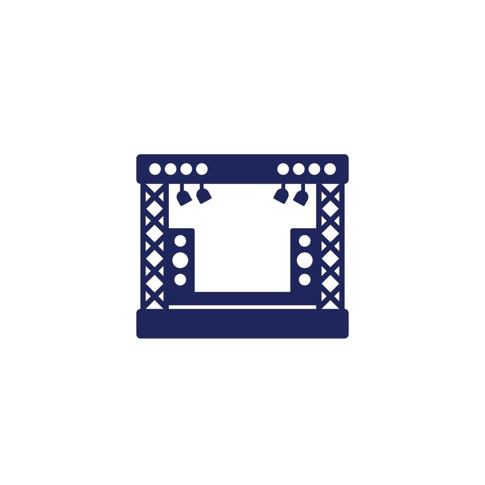 concert stage vector icon on white