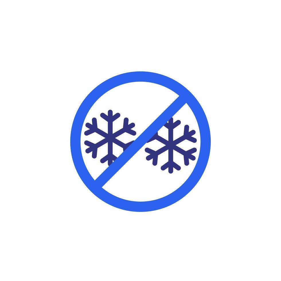 no frost icon, ice free vector sign