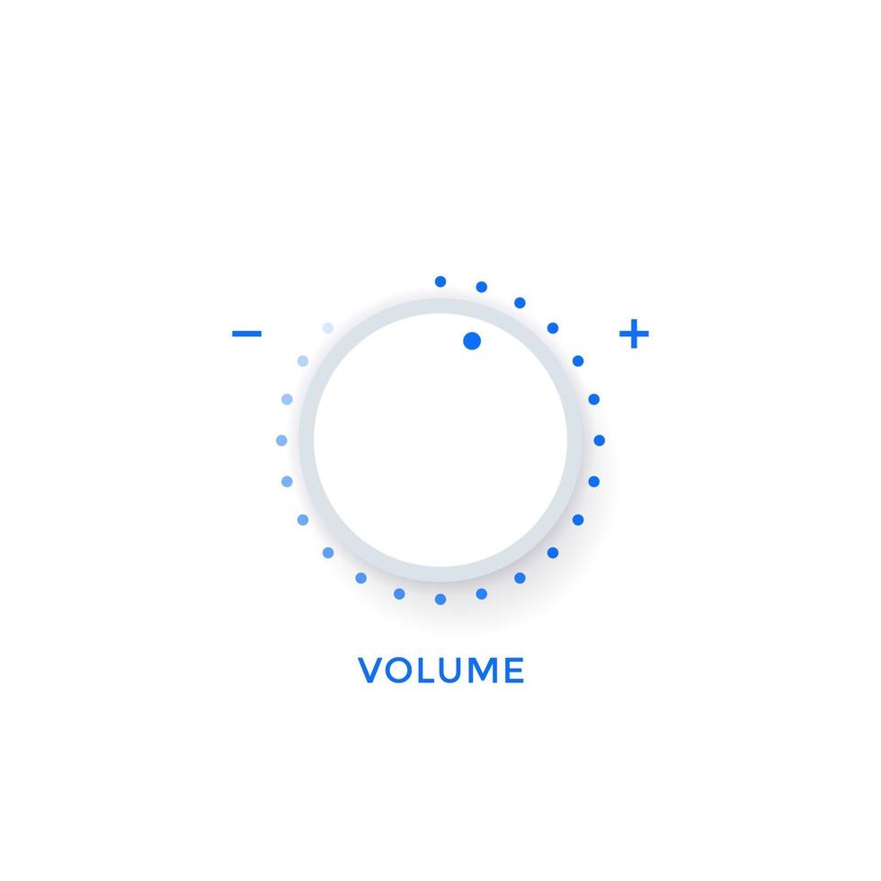 volume control knob, regulator vector illustration