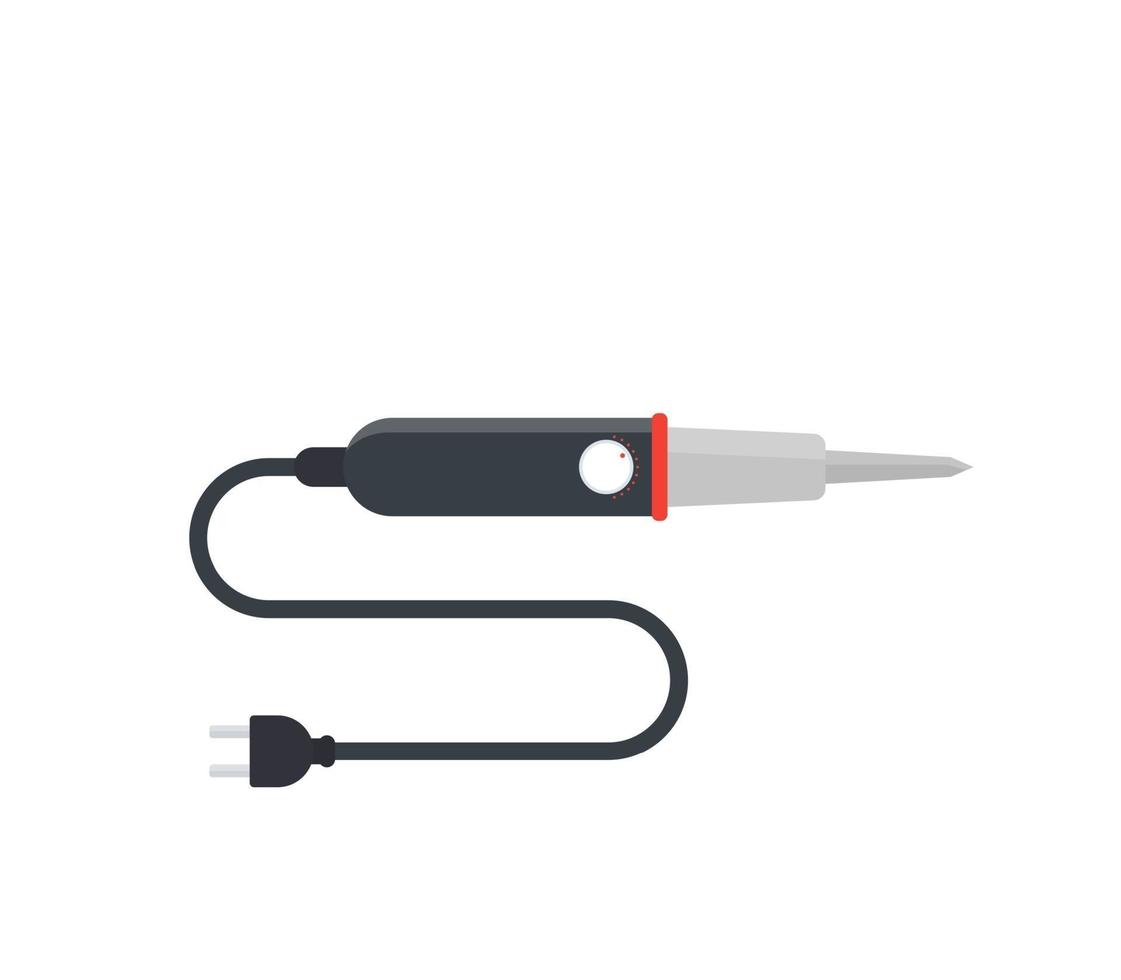 soldering iron, vector illustration, flat style