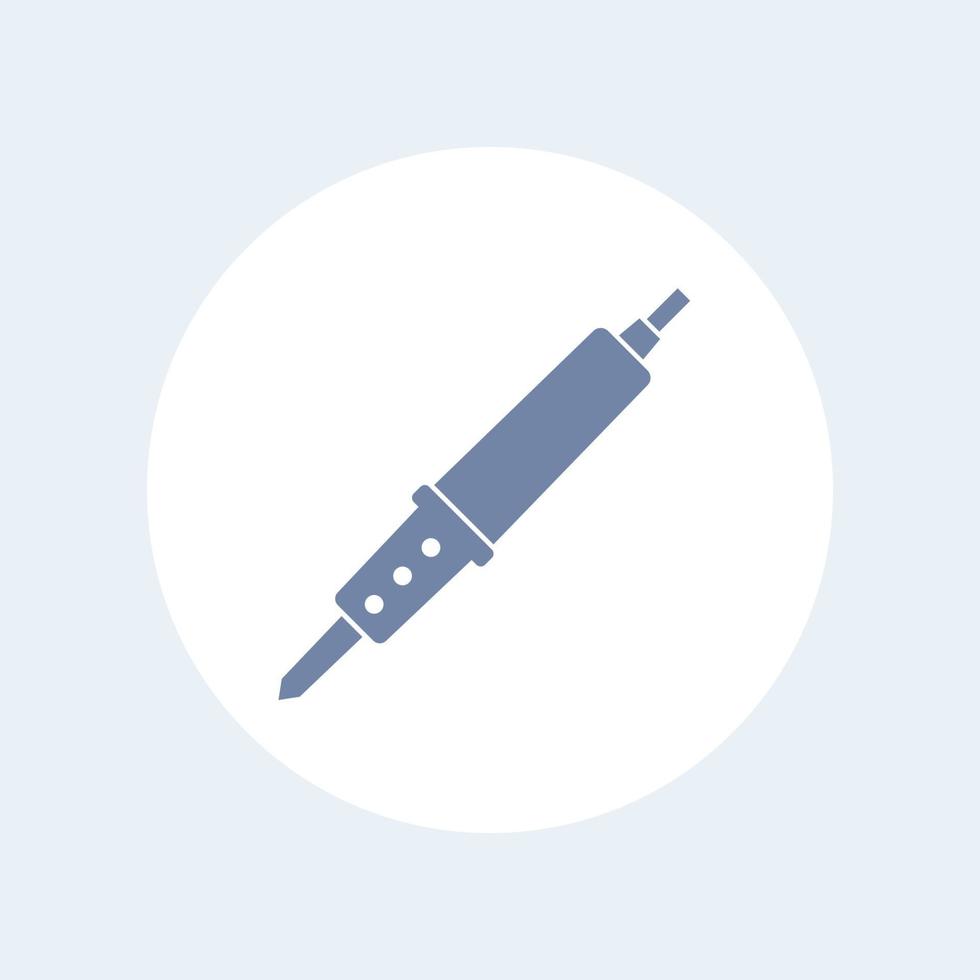 soldering iron icon on white vector