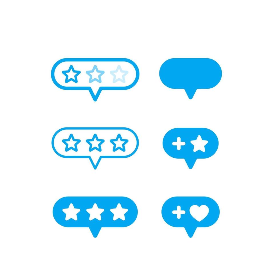 rating icons on white vector