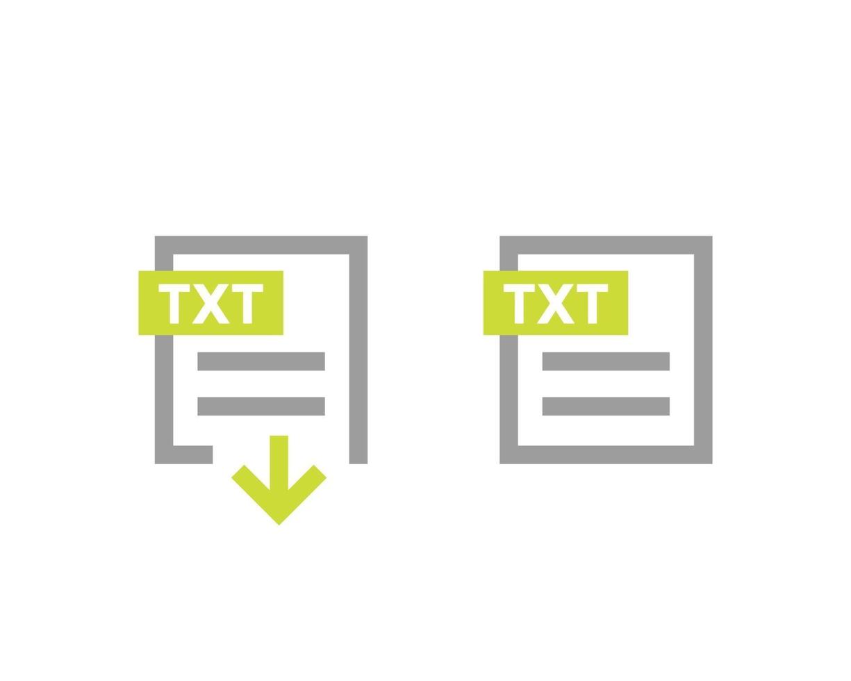 TXT document, download txt file icons vector